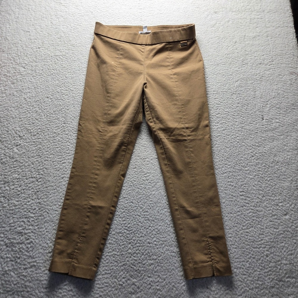 Calvin Klein Pants Womens L Brown Skinny Ankle Pull On Elastic Waist Stretch